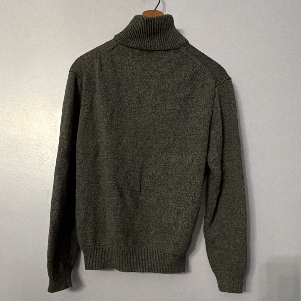 Polo Ralph Lauren Boy's M Gray Knit 1/4 Zip Mock Neck Sweater Preppy Old Money - Picture 12 of 12